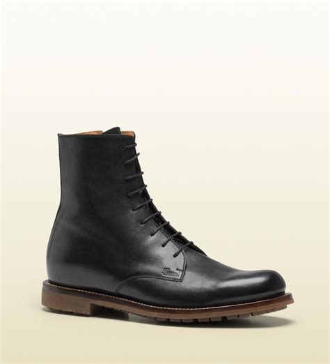 mens boots gucci|Gucci high military boot.